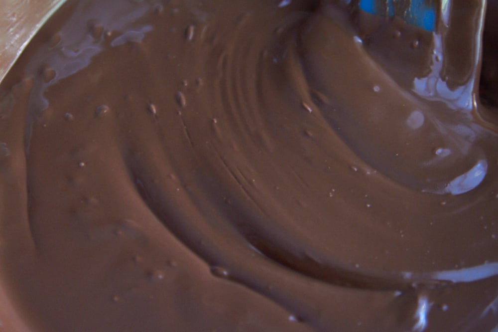 Melted chocolate.