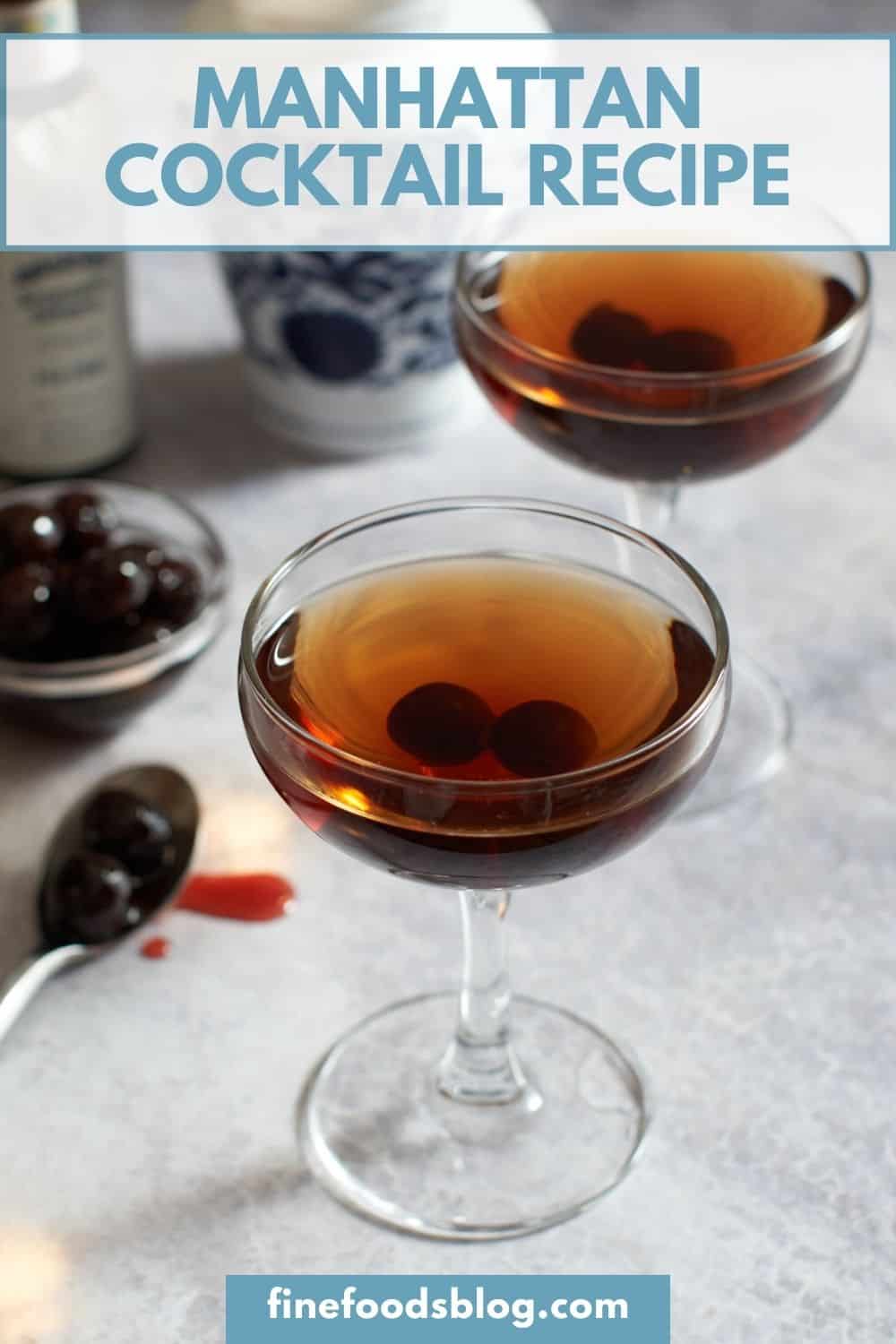 Manhattan Cocktail Recipe Fine Foods Blog Manhattan Cocktail Recipe