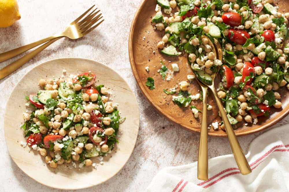 Garbanzo Bean Salad with Tomato and Cucumber Fine Foods Blog